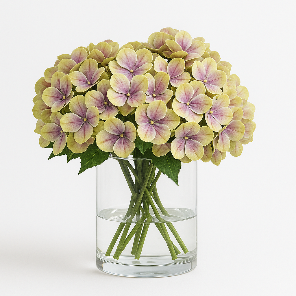 Artifical Hydrenga Flowers - Dry Purple