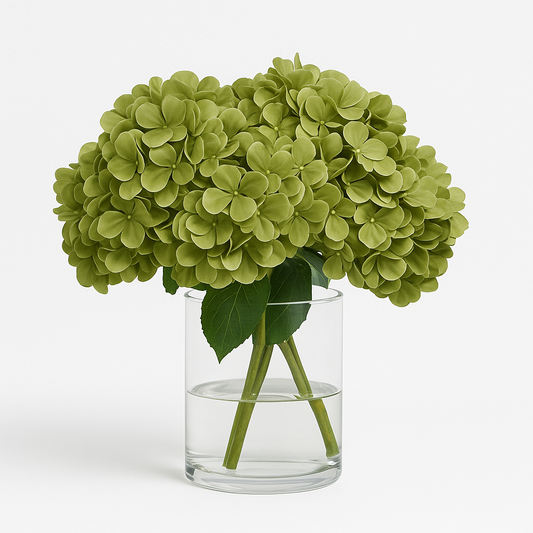 Artifical Hydrenga Flowers - Green