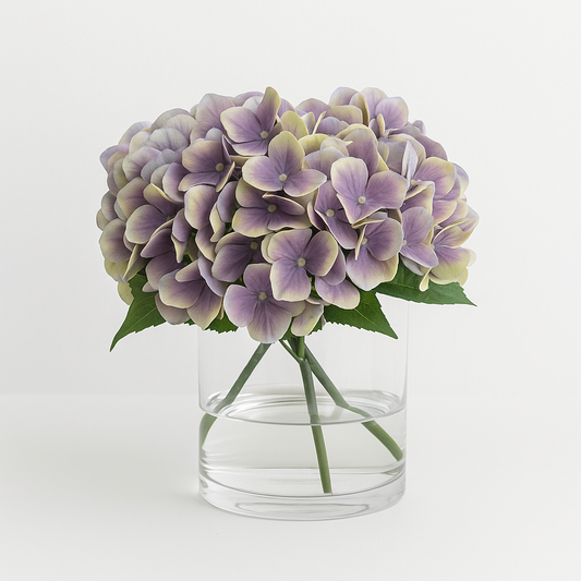 Artifical Hydrenga Flowers - Light Purple