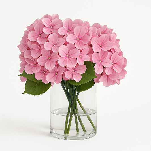 Artifical Hydrenga Flowers - Pink