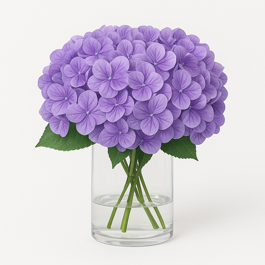 Artifical Hydrenga Flowers - Purple